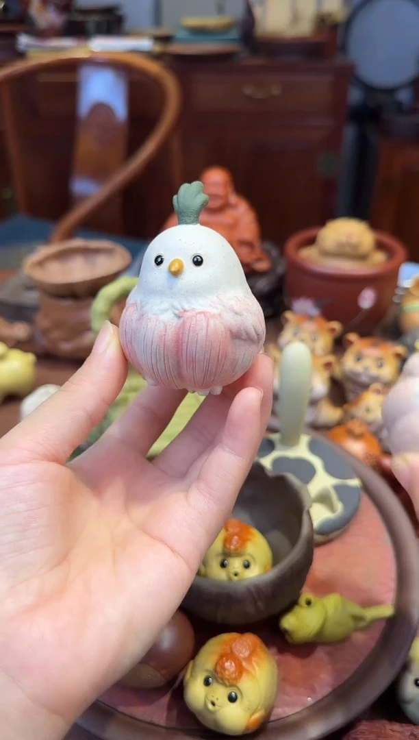 紫砂茶宠紫砂算鸟