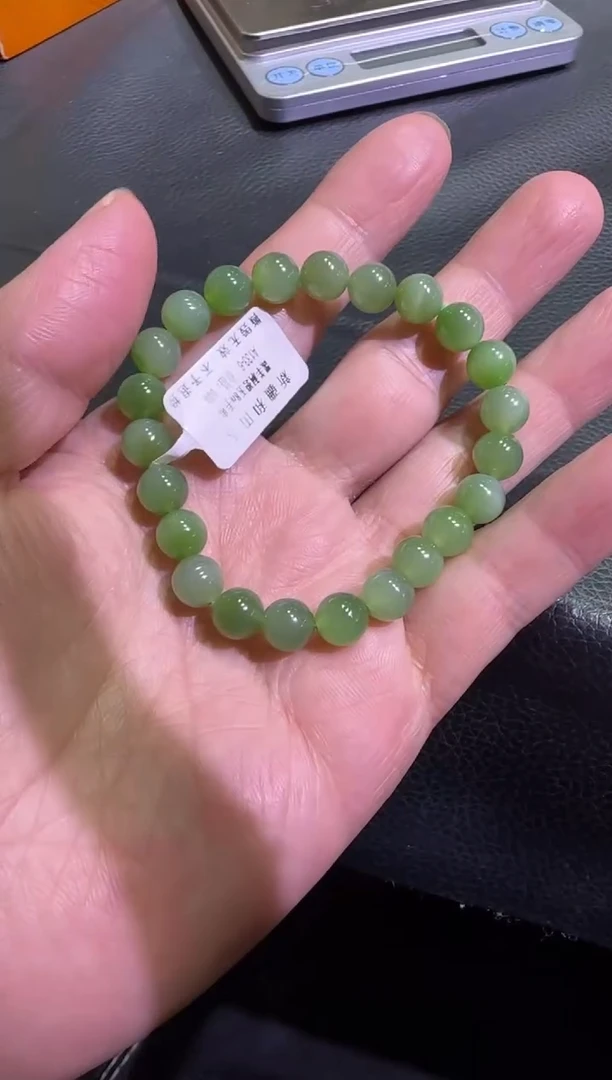 未镶嵌手串和田玉黑羊洞碧玉手串（产地直发）