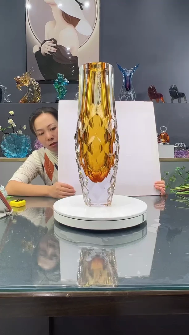 琉璃水晶琉璃花瓶1个