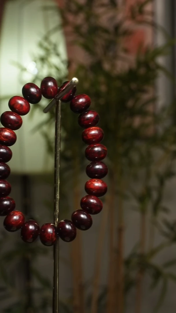 降真香手串/手链海南红降1.2cm算盘珠