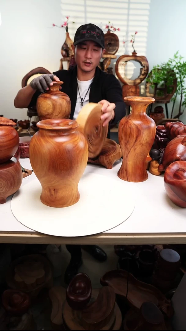 木香樟木摆件/花瓶