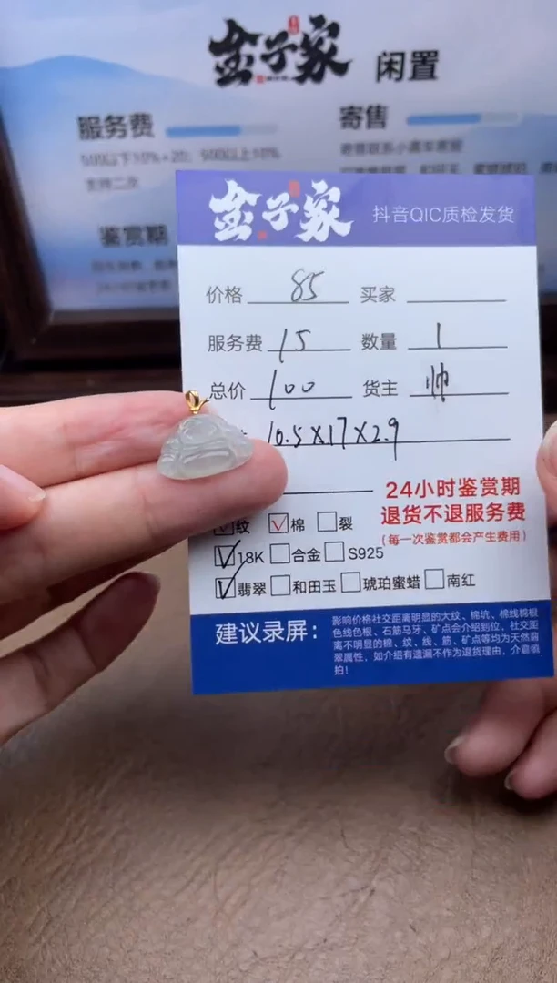 翡翠18K金镶嵌颈饰5429803109
