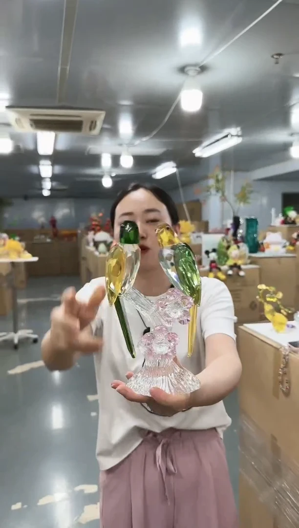 花间集水晶琉璃摆设    鸟