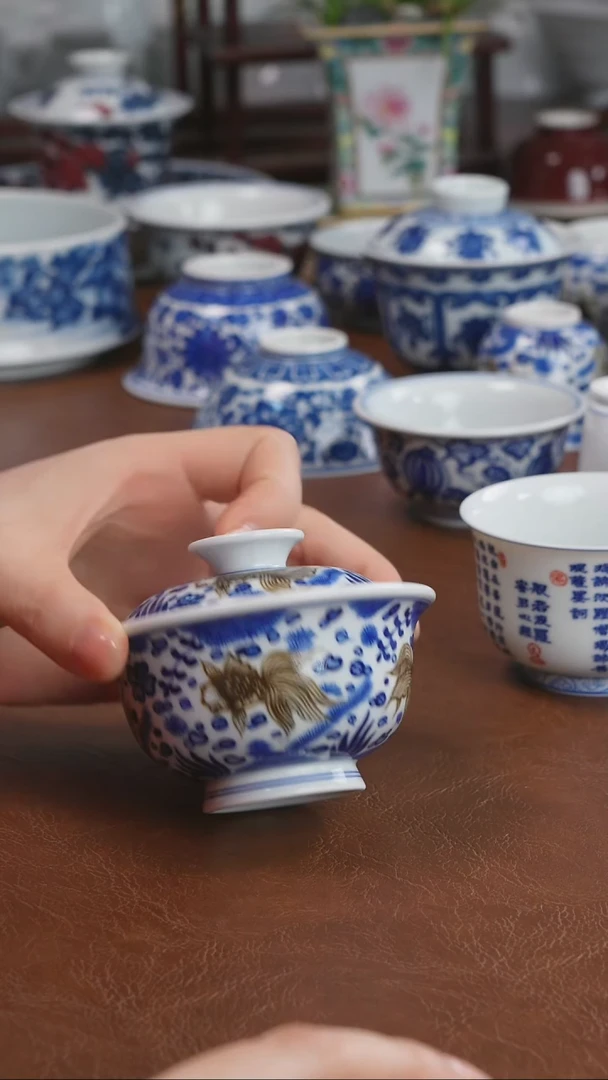 景德镇高端茶器景德镇墨奈纯手工手绘高端茶器