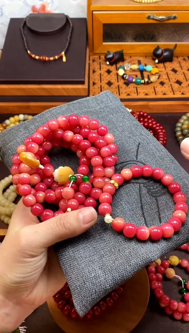 【闪购商品】白玉菩提手串粉菩提108多圈 跑环款+单圈