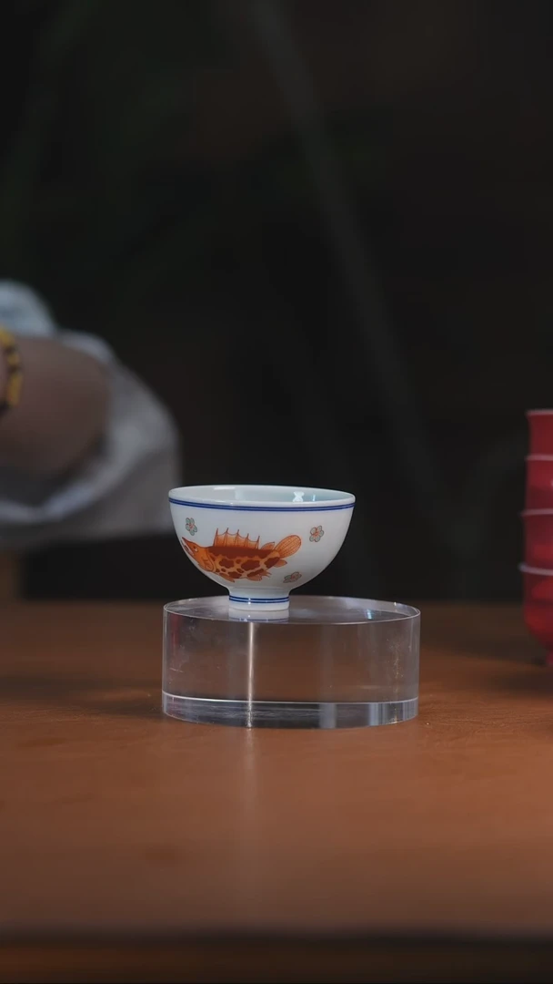 繁红鱼藻鸡心杯