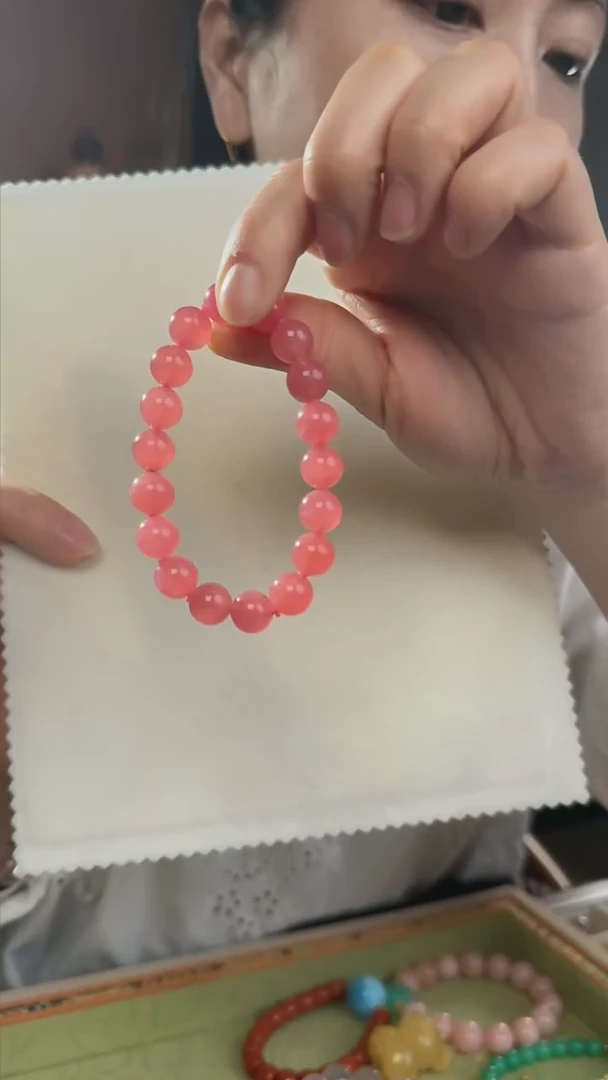 【闪购商品】菱锰矿（红纹石）手串未镶嵌天然红纹石手串