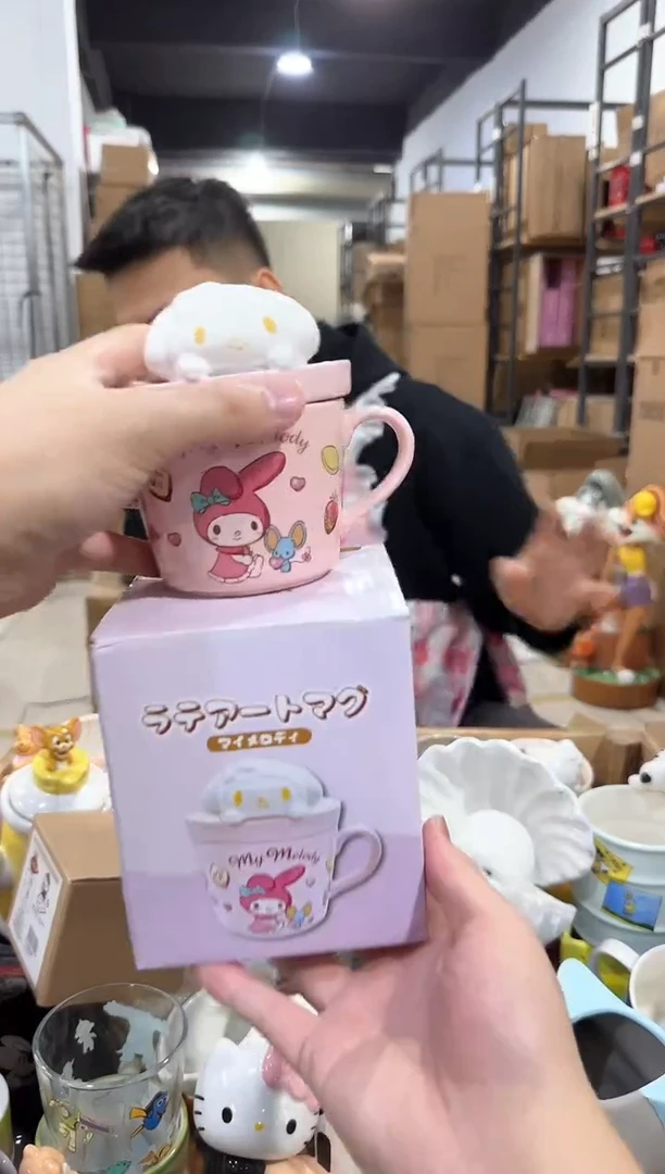 瓷片原盒美乐蒂甜品带盖杯