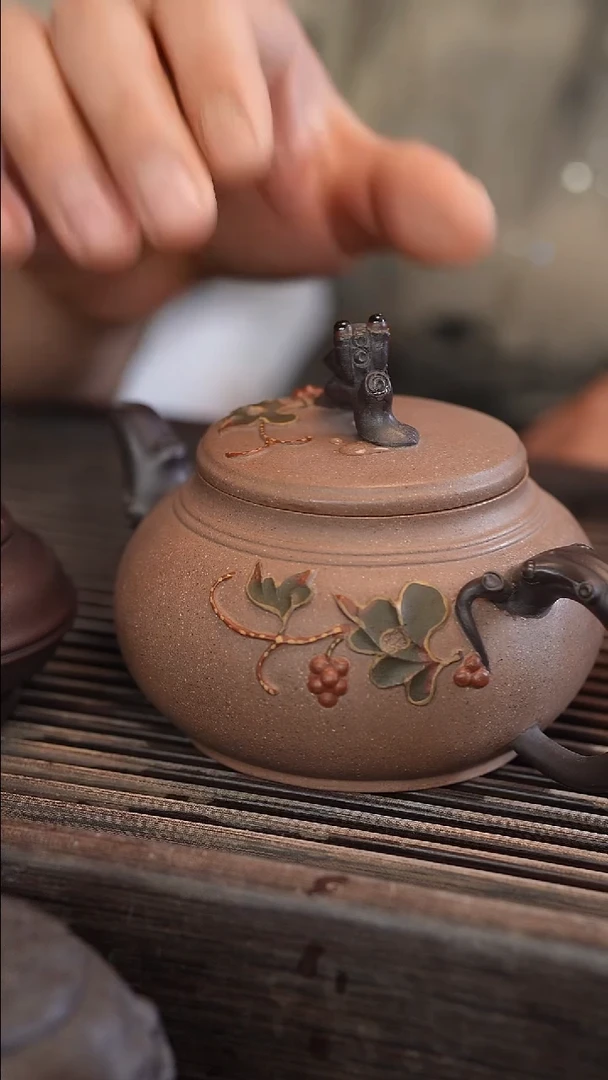 茶壶紫砂原矿手工制作