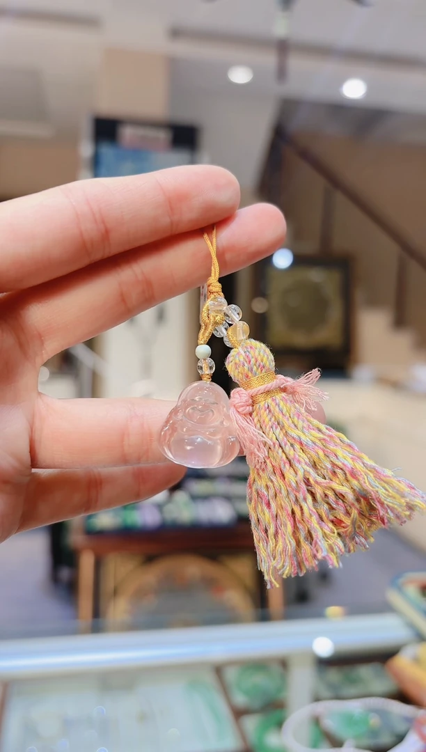【闪购商品】水晶项链未镶嵌白水晶佛公流苏挂件