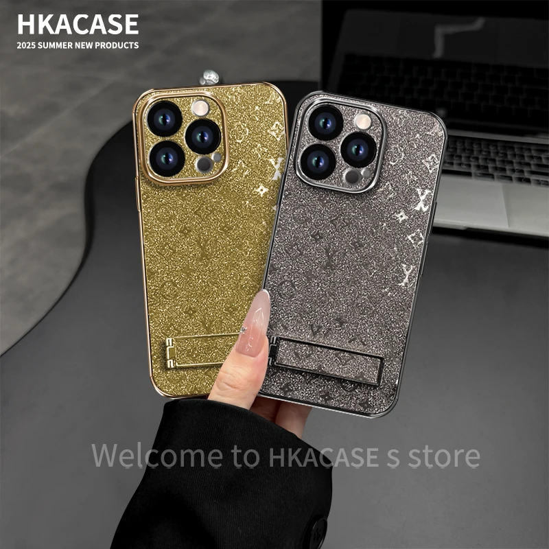 电镀潮牌闪粉适用苹果vivo华为oppo小米iPhone17高级感防摔手机壳