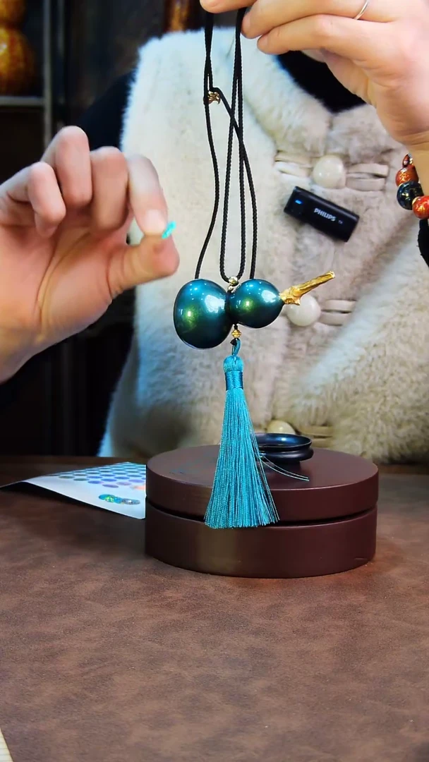 【闪购商品】224直播一物一图大漆酒葫芦送底座送挂绳