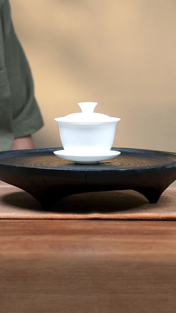 紫砂茶宠工夫骨瓷盖碗