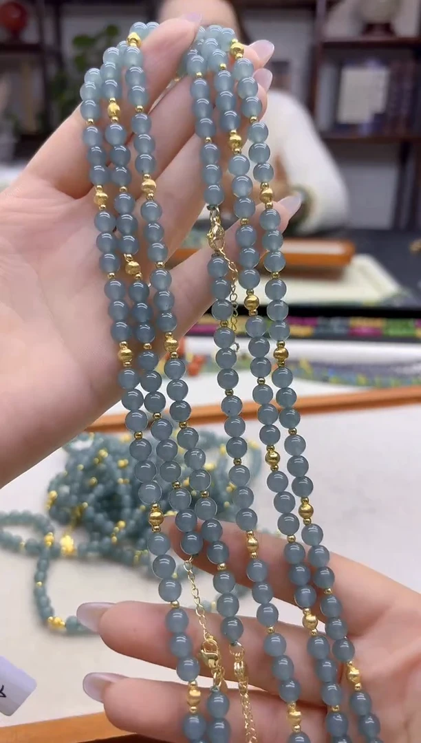 颈饰14K金镶嵌翡翠DIY款X735