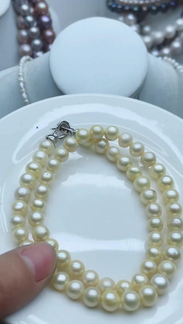 【闪购商品】淡水珍珠颈饰钛钢12
