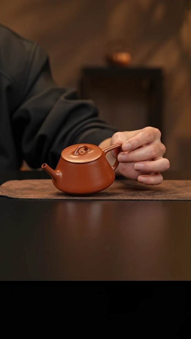 【闪购商品】紫砂茶壶允禾斋wdx 朱泥 石瓢