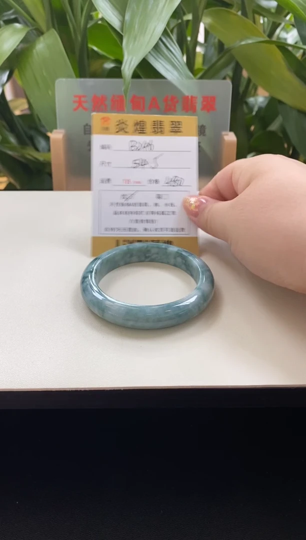 未镶嵌手镯翡翠54.5圈口编码b246
