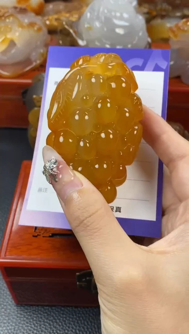 玛瑙/玉髓手把未镶嵌十*洲1