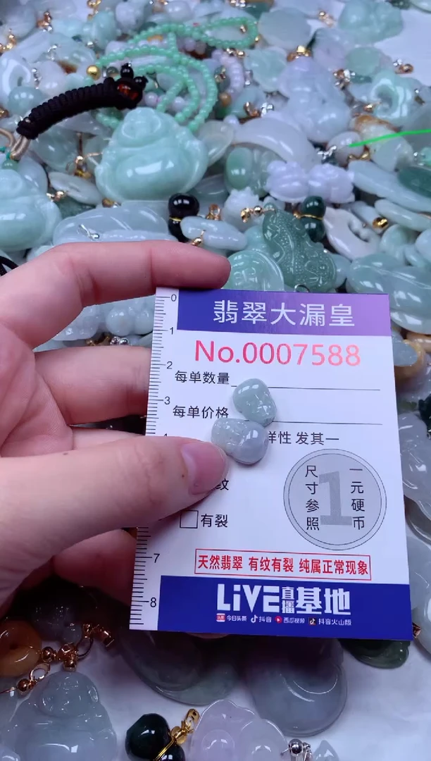 吊坠(不含链)未镶嵌翡翠7588