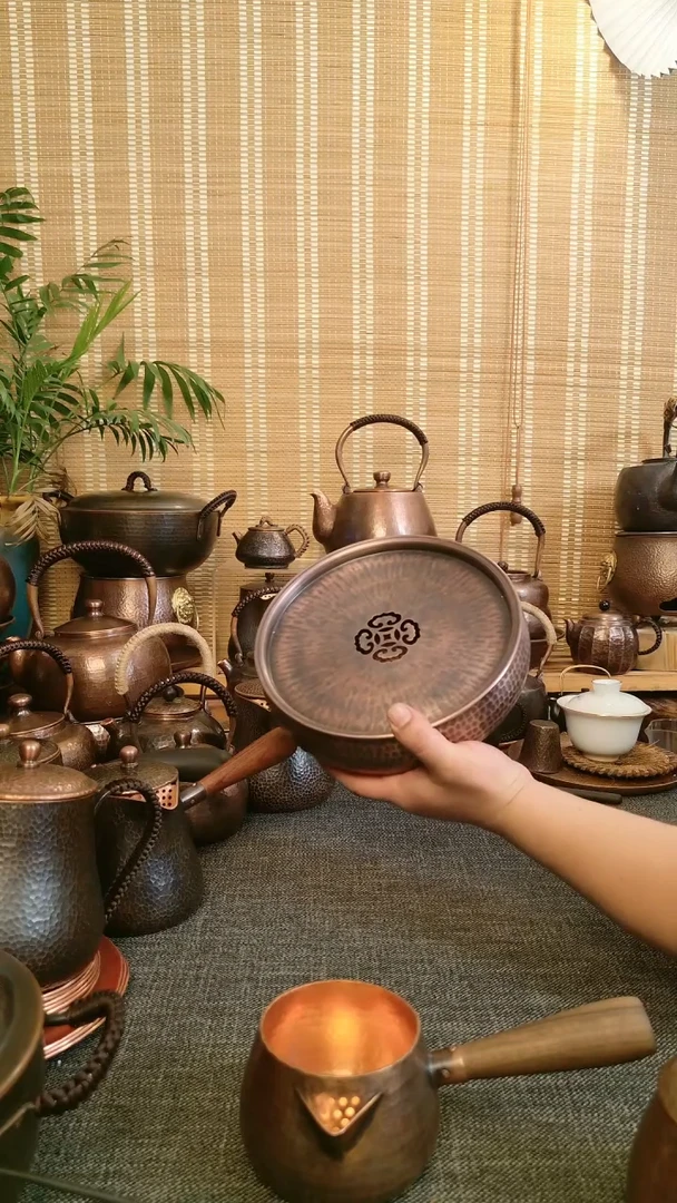 【闪购商品】紫铜20cm壶承特厚2MM