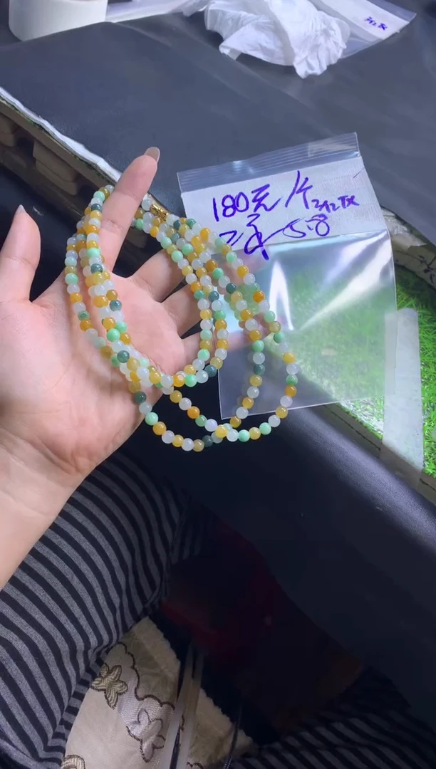 未镶嵌定制翡翠全53珠串5.8#180元多样性拍一发一毛货需抛光