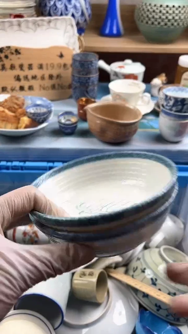 瓷片悦***喜英歌瓷器满19.9包邮