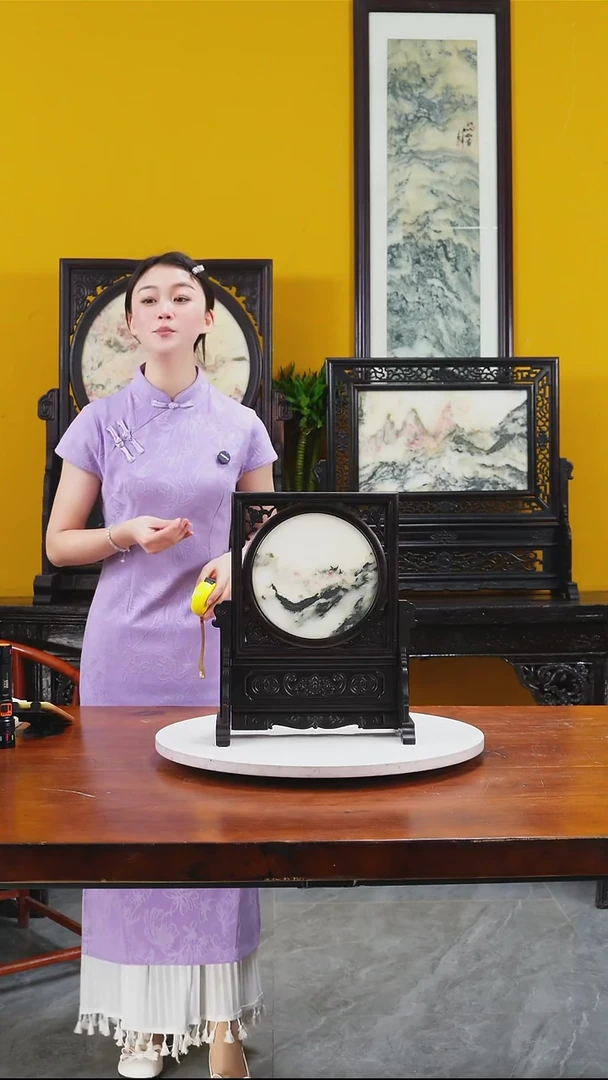 石材天然大理石画摆件