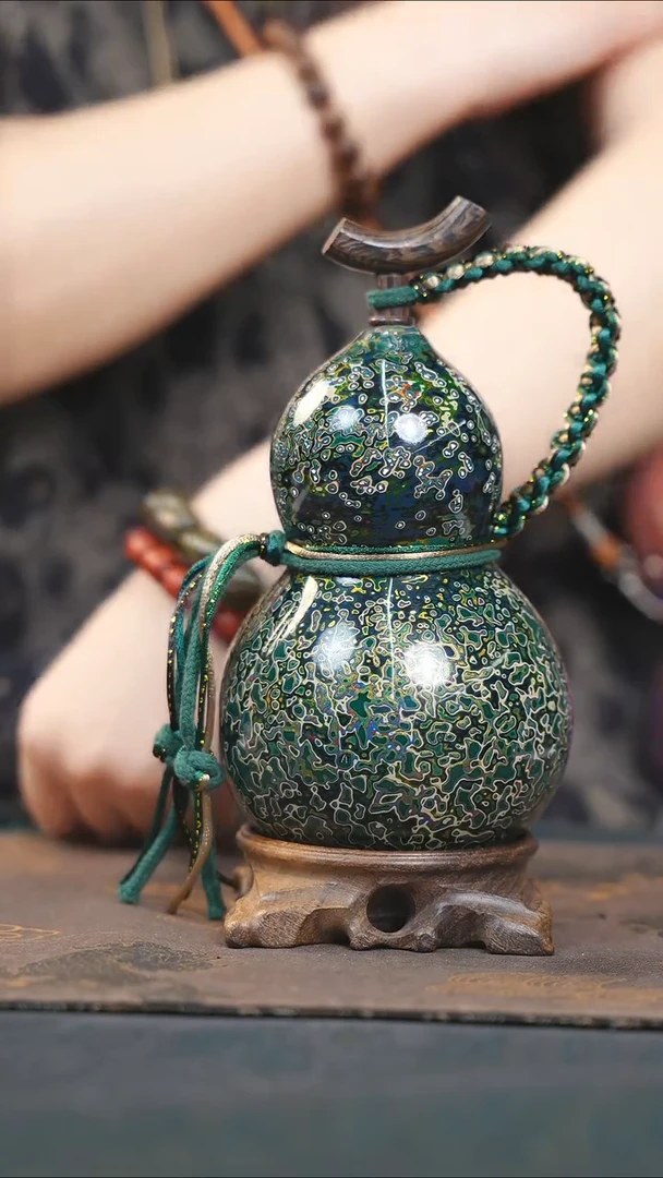 【闪购商品】RX171漆艺酒葫芦不包手串及旋转底座