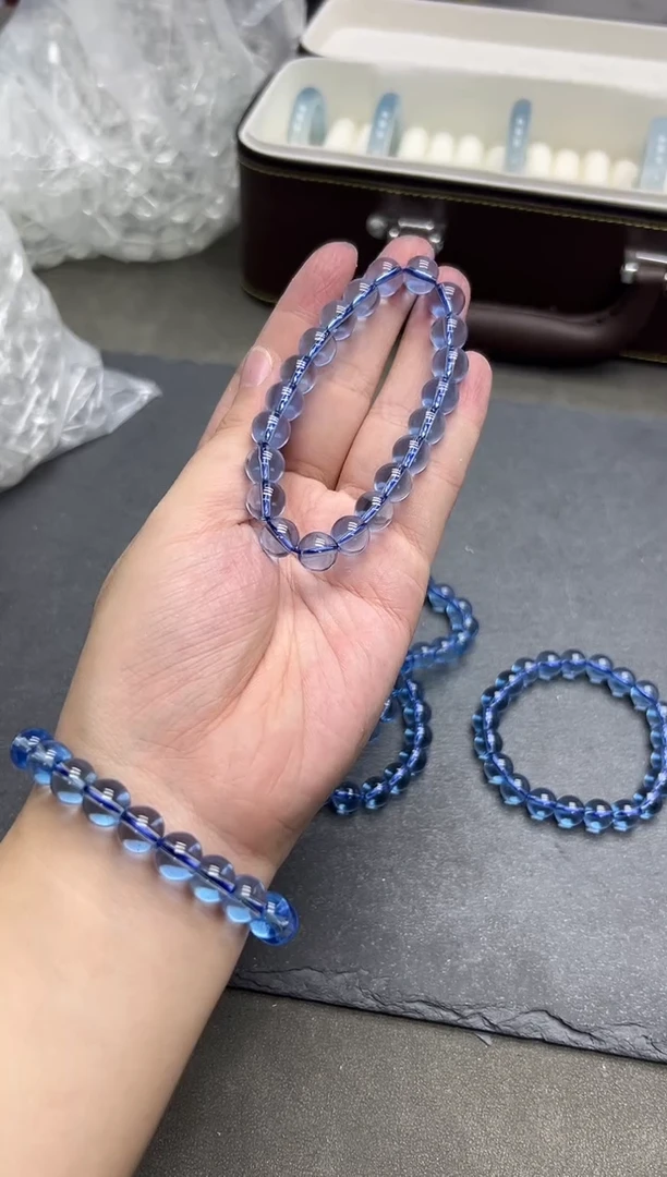 未镶嵌手串海蓝宝石圣玛丽亚海蓝宝10mm