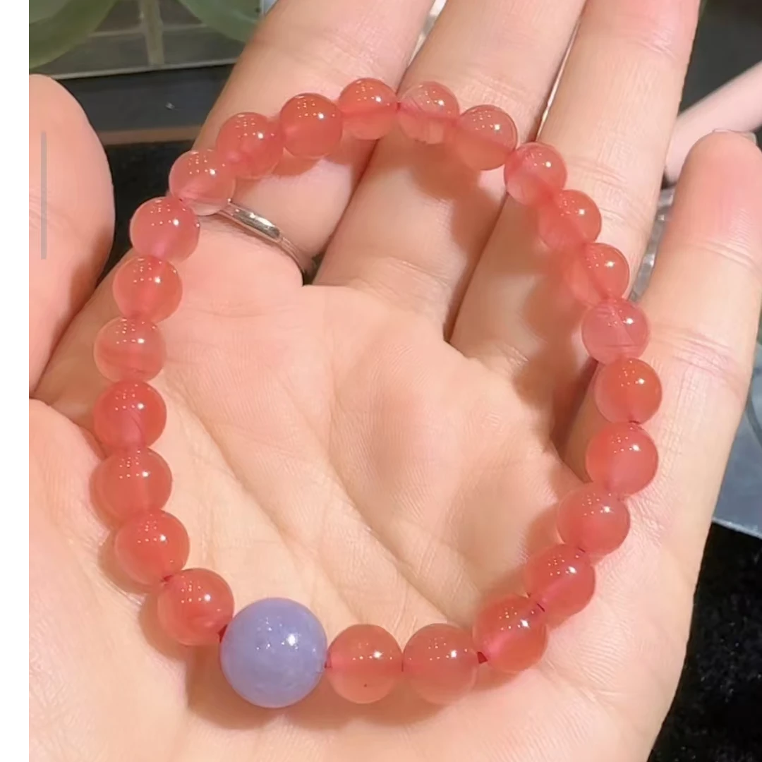 纯天然冰飘南红手串女款