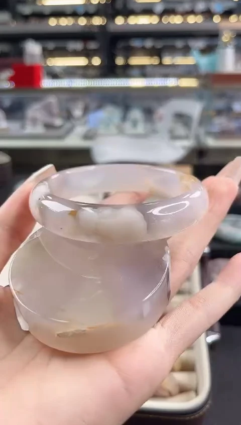 未镶嵌手镯石英质玉63圈口 （赠品镯心）30147