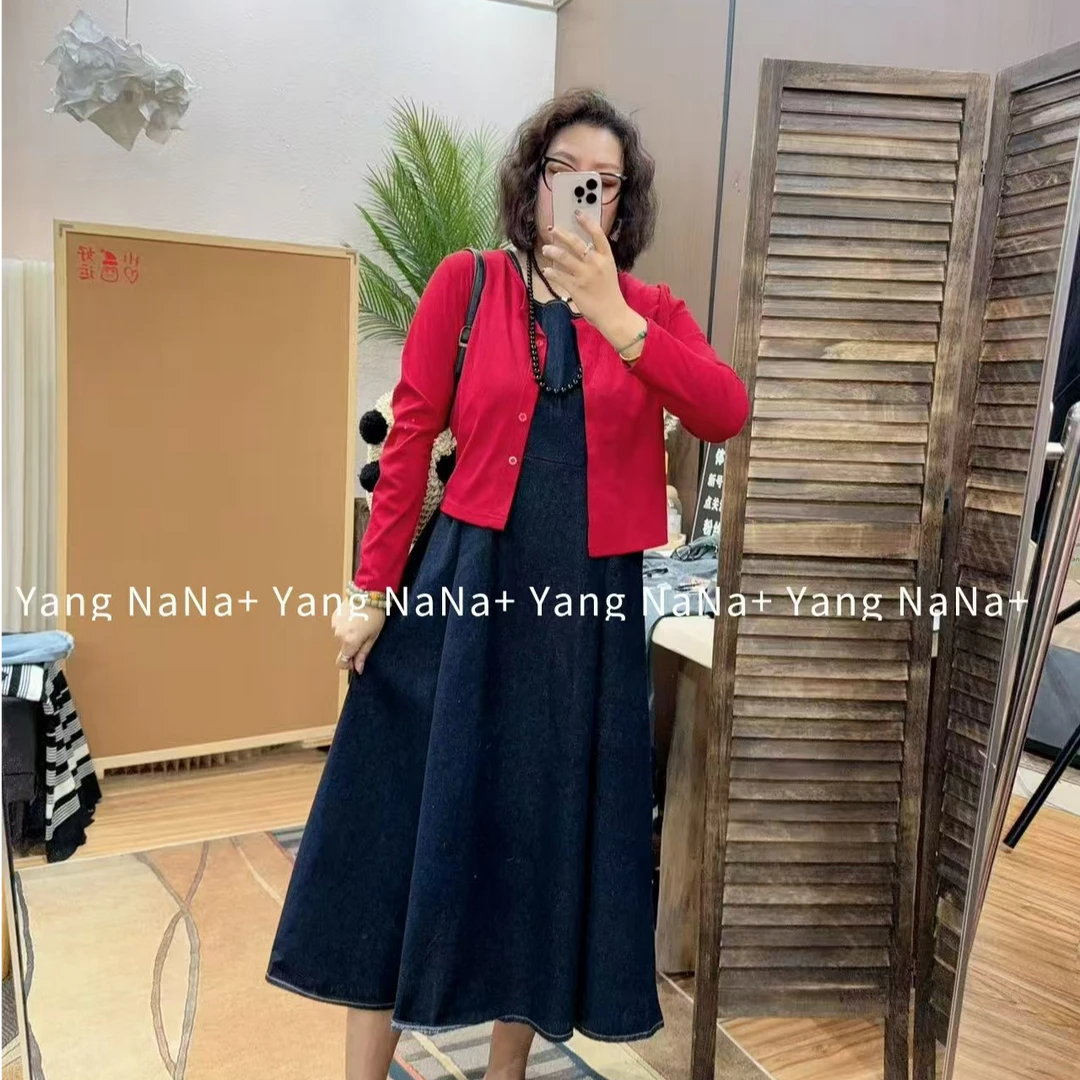 【早春穿搭】百搭大版红色小香风气质显瘦网红时尚韩版休闲套装