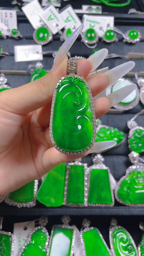 翡翠银S925镶嵌颈饰11111111