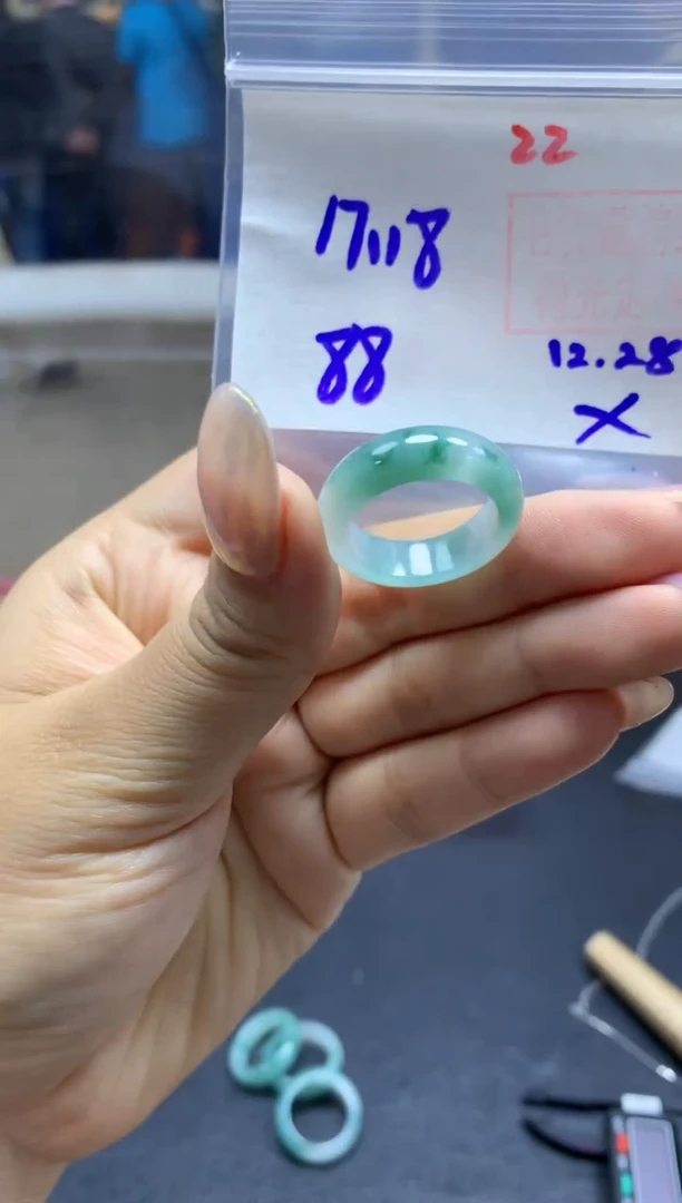 未镶嵌定制翡翠戒圈#88元-毛货需精细抛光