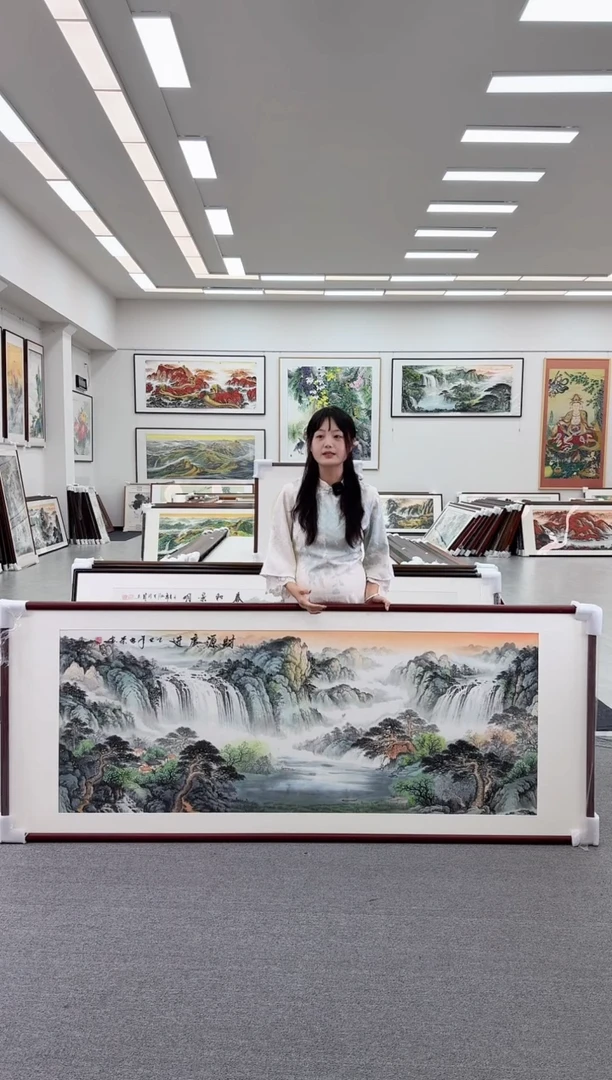 国画手绘财源广进