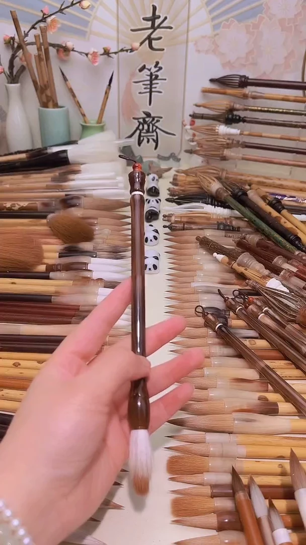 【闪购商品】莲花型全牛角杆狼羊兼毫出峰3.5cm