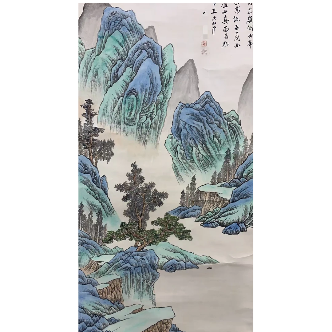 张老款 山水立轴135 65 7.8平尺