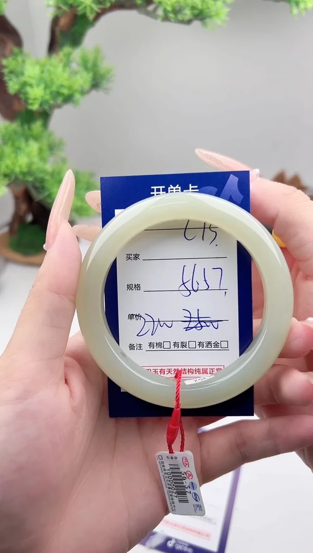 未镶嵌手镯和田玉微色差C73