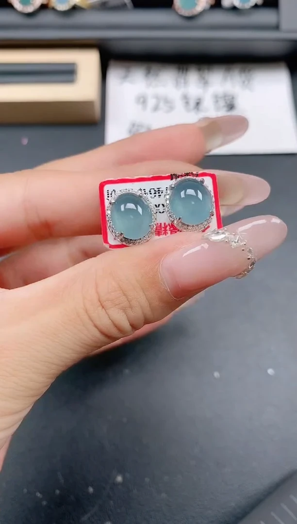 银S925镶嵌戒指翡翠111