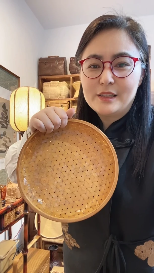 【闪购商品】手工竹编水果浅盘