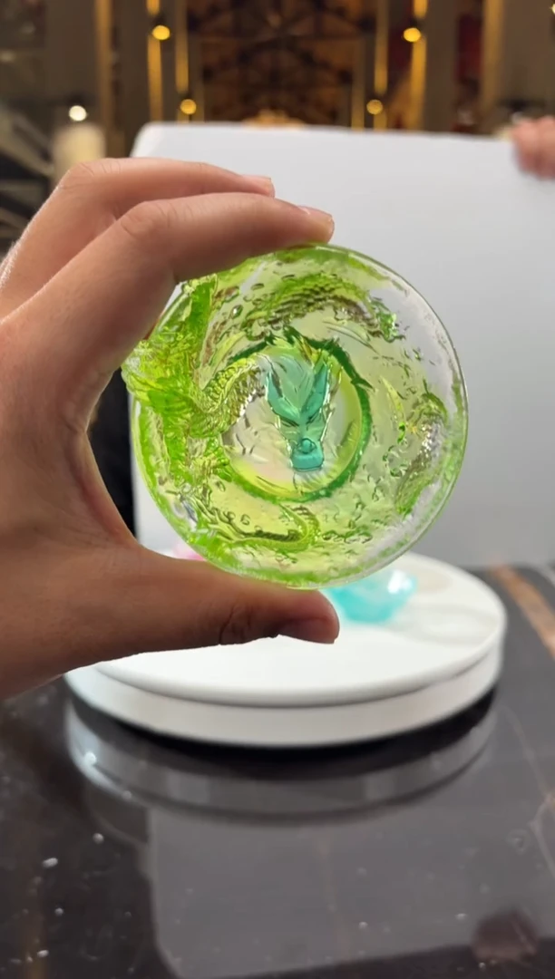 摆件祖母绿祥龙主人杯