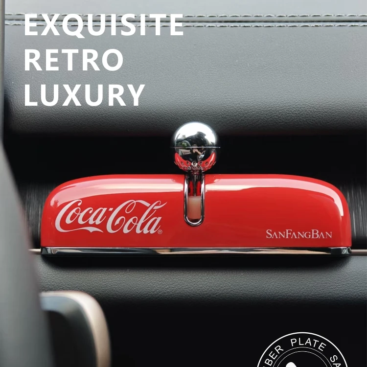 [可口可乐] 复古临时停车号码牌可隐藏香氛挪车电话牌摆件