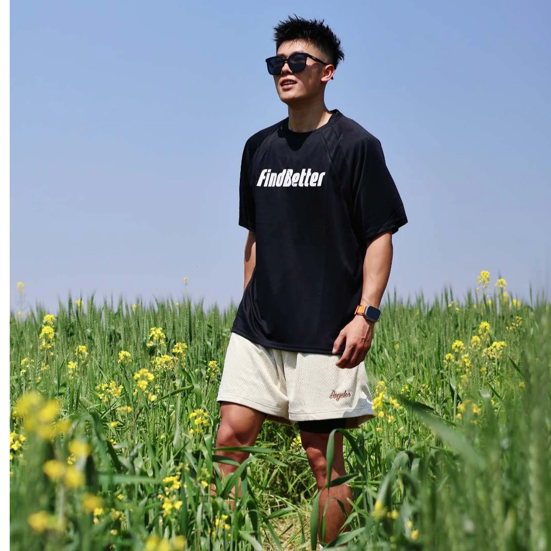 夏季短袖速干透气经典印花圆领短袖T恤投篮运动宽松休闲户外-250