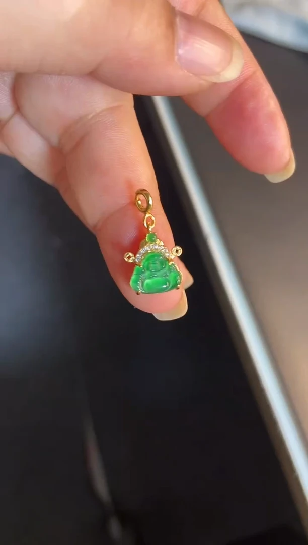 吊坠(不含链)银S925镶嵌翡翠1