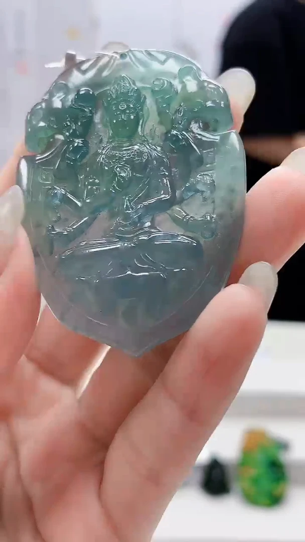 定制翡翠未镶嵌4688lr- 毛货挂件2