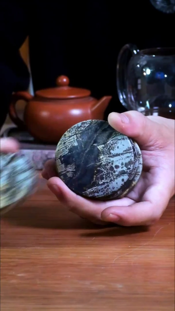 天然国画石茶具套装