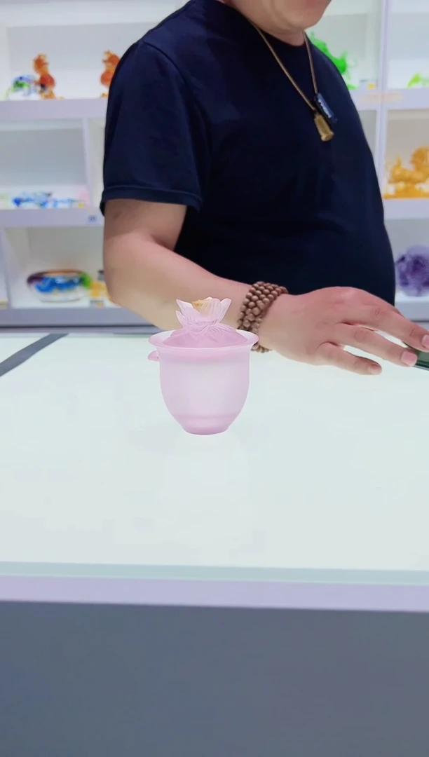 【闪购商品】泥塑古法琉璃水杯摆件