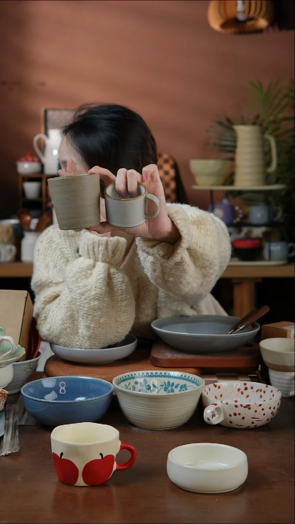 瓷片2个装水杯  微瑕 凑满20发货