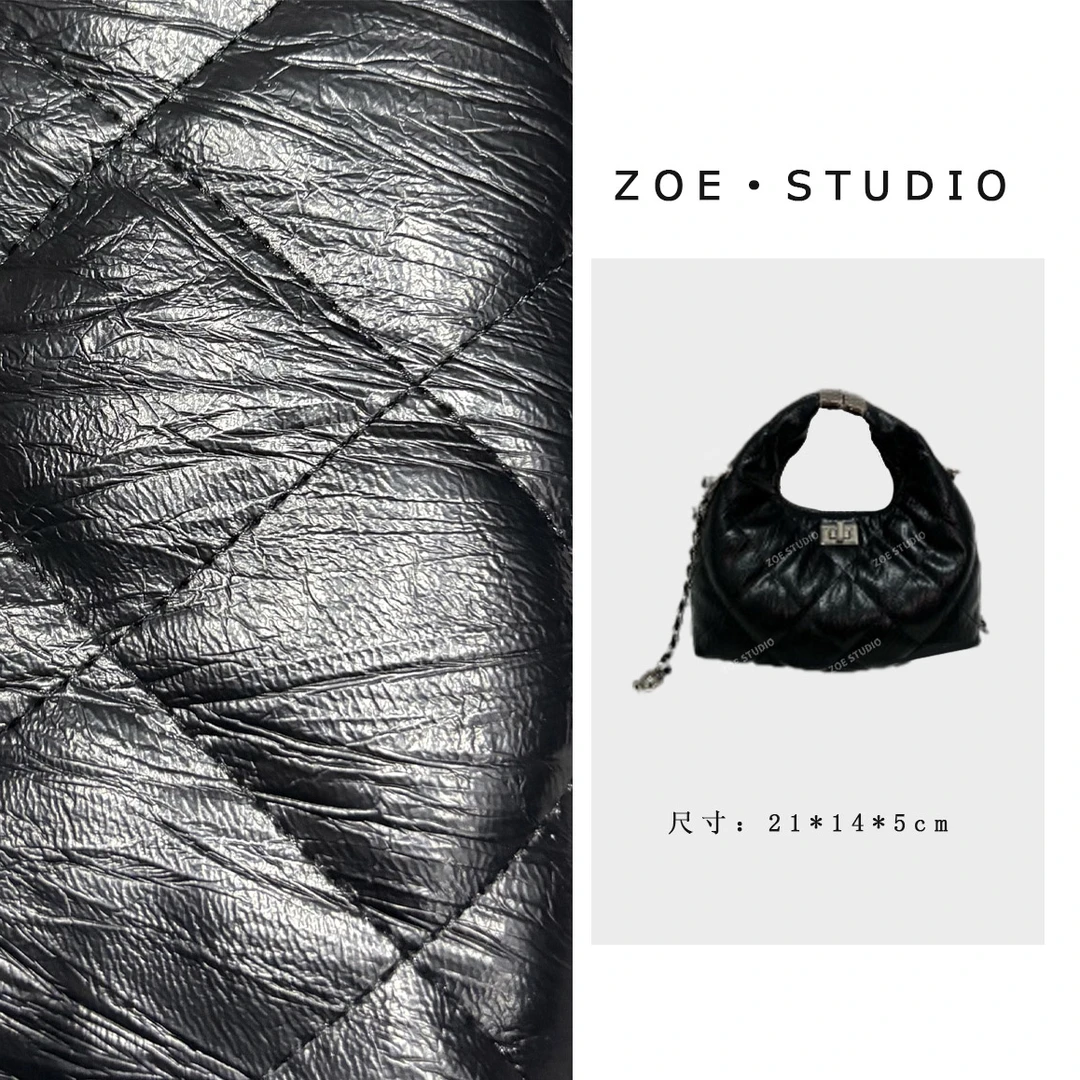 【佐伊甄选】ZT-D7173-黑色轻奢女士时尚小众单肩腋下斜跨包包