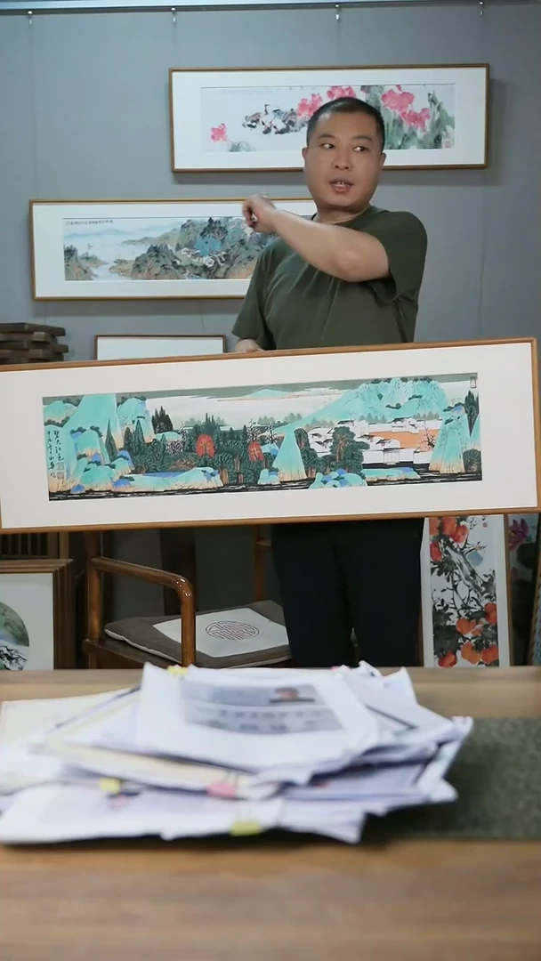 书法协会会员老师带框作品-